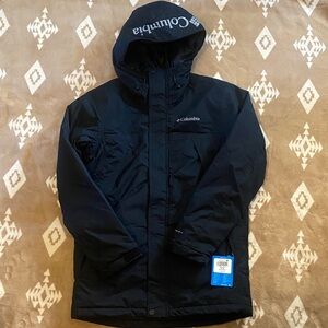 Columbia mens shotski jacket new with tags size small. Black with Omni heat